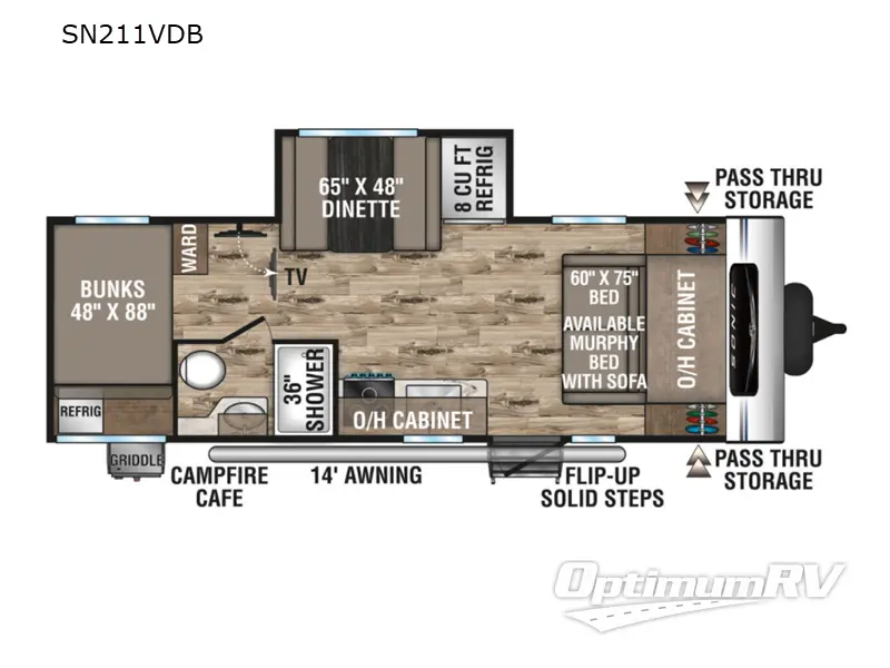2022 Venture Sonic SN211VDB Floorplan Photo