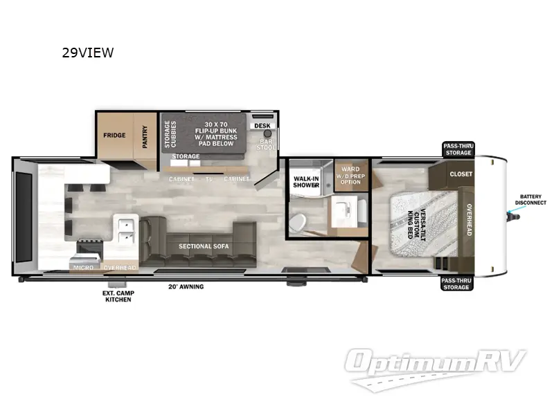 2025 Forest River Wildwood 29VIEW Floorplan Photo