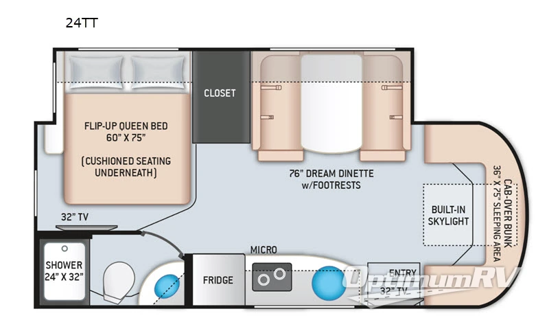 2020 Thor Delano Sprinter 24TT Floorplan Photo