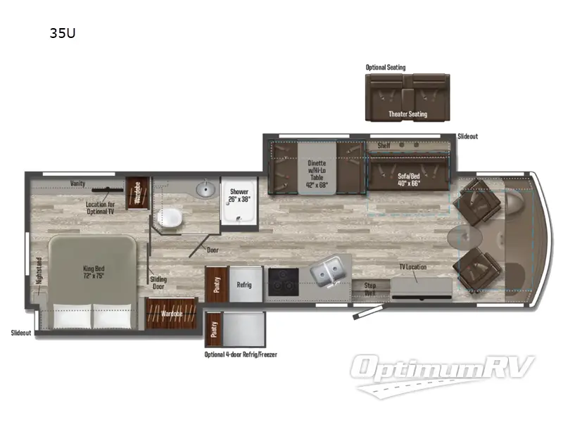 2022 Winnebago Vista 35U Floorplan Photo