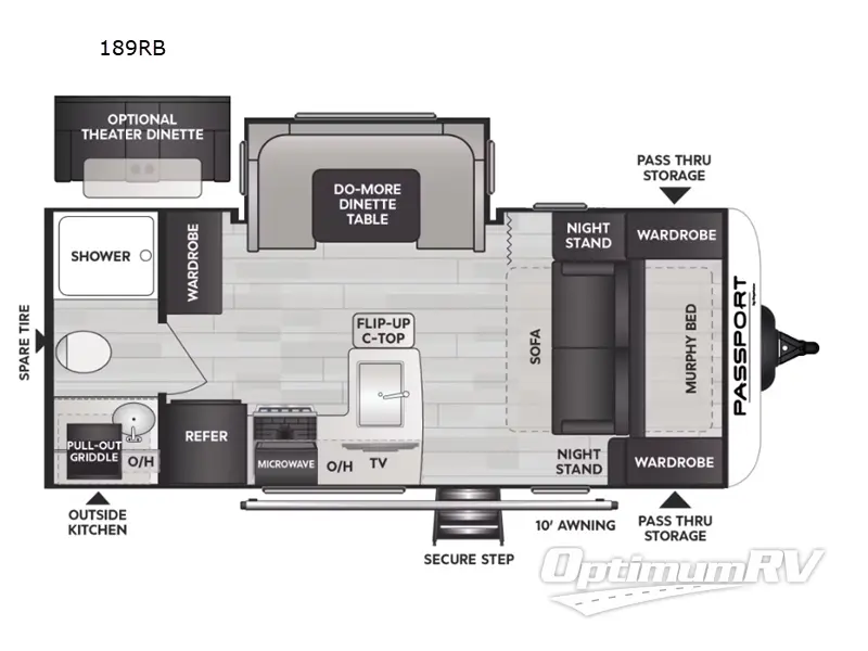 2024 Keystone Passport SL 189RB RV Floorplan Photo