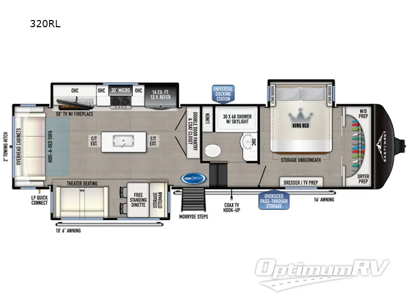 2024 East To West Tandara 320RL Floorplan Photo