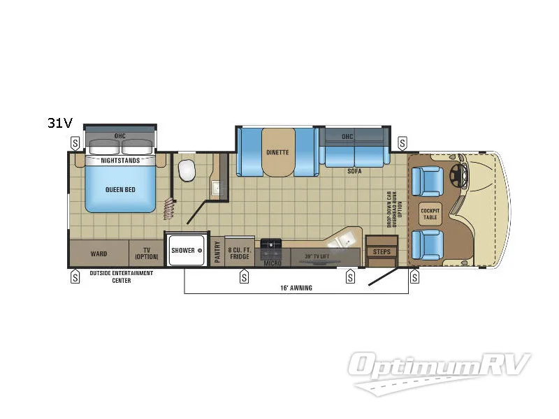2017 Jayco Alante 31V RV Floorplan Photo