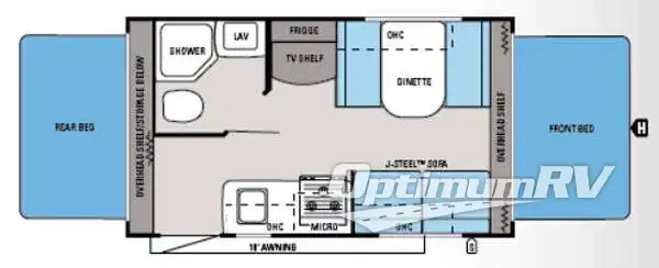 2014 Jayco Jay Feather Ultra Lite X17Z Floorplan Photo