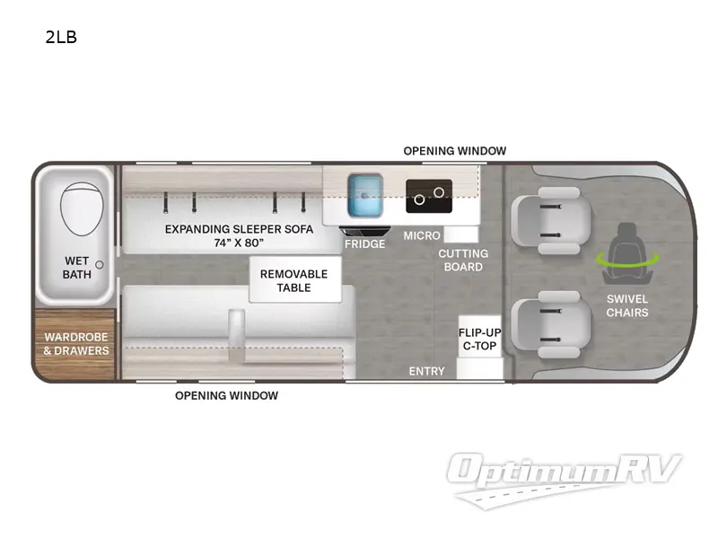 2025 Thor Dazzle 2LB RV Floorplan Photo