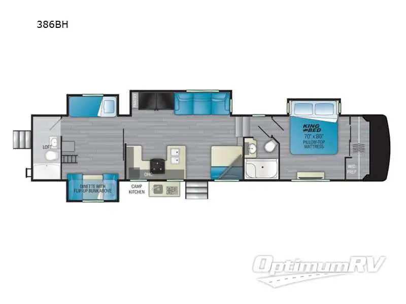 2022 Heartland Milestone 386BH RV Floorplan Photo
