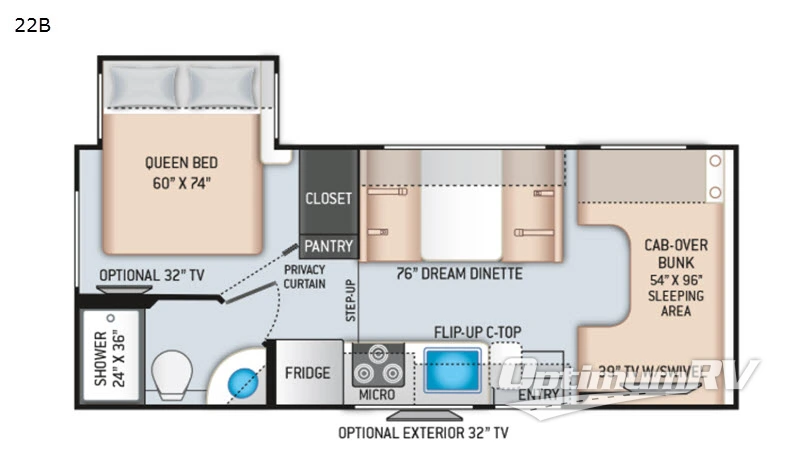 2021 Thor Chateau 22B Floorplan Photo