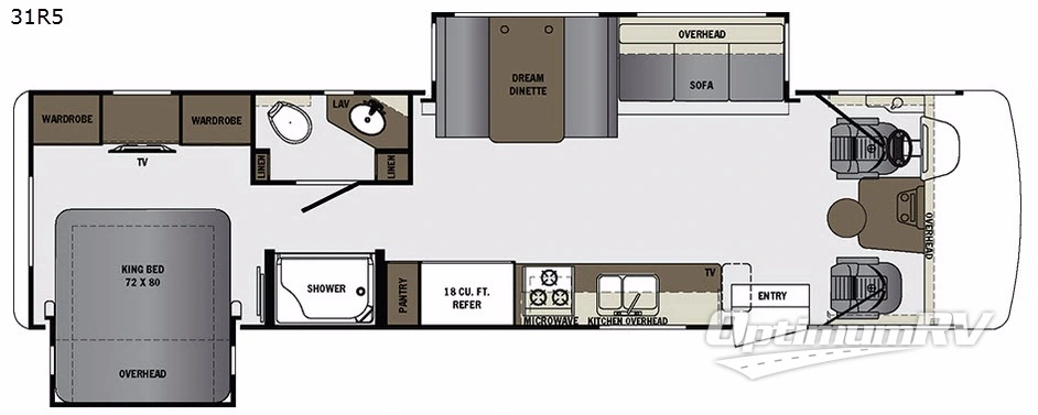 2017 Forest River Georgetown 5 Series 31R5 Floorplan Photo
