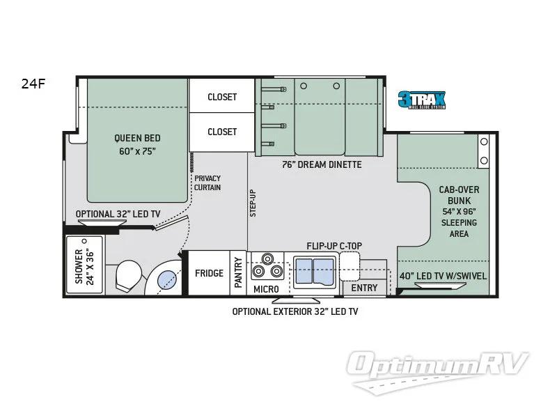 2017 Thor Four Winds 24F Floorplan Photo