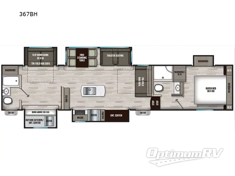2023 Shasta Phoenix 367BH Floorplan Photo
