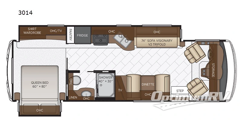 2021 Newmar Bay Star 3014 RV Floorplan Photo