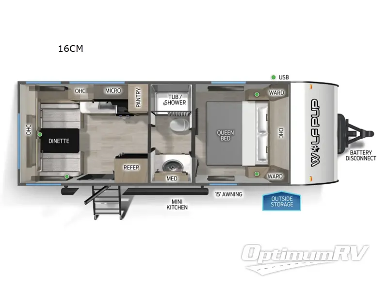 2026 Forest River Cherokee Wolf Pup 16CM Floorplan Photo