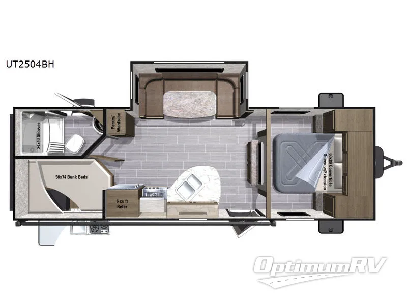2017 Highland Ridge Open Range Ultra Lite UT2504BH RV Floorplan Photo