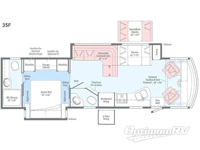 2017 Winnebago Vista LX 35F RV Floorplan Photo
