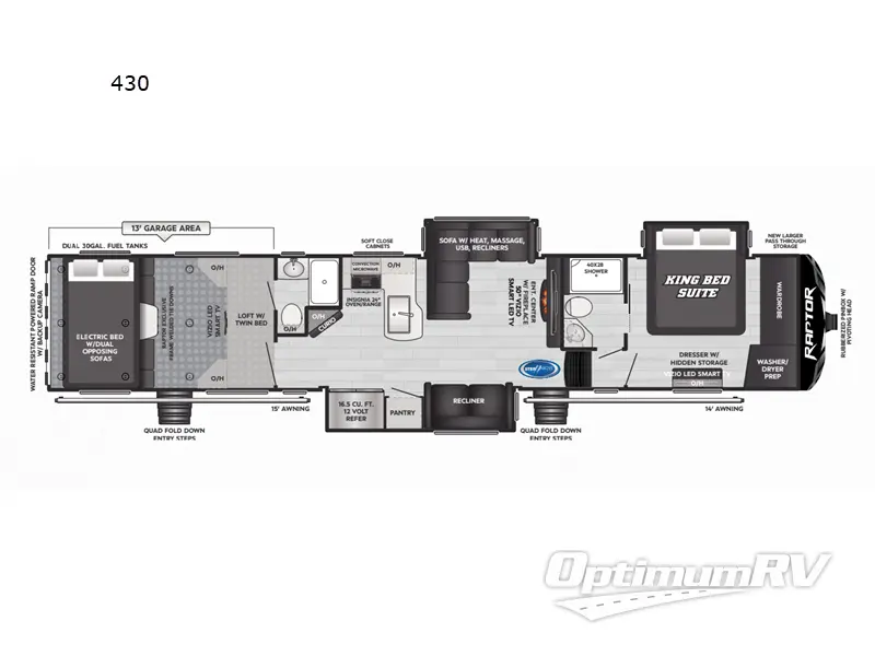 2025 Keystone Fuzion 430 Floorplan Photo
