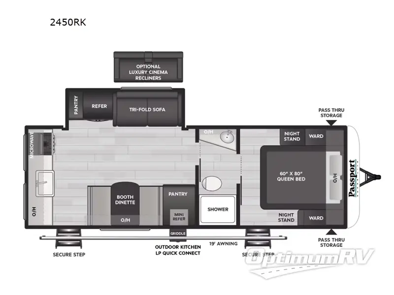 2025 Keystone Passport Super Lite 2450RK Floorplan Photo