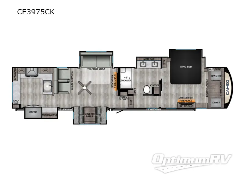 2021 CrossRoads Cameo CE3975CK Floorplan Photo