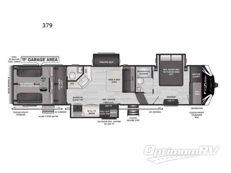 2021 Keystone Fuzion 379 Floorplan Photo
