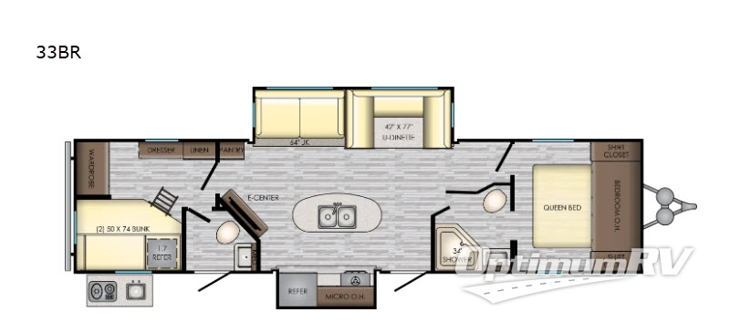 2019 CrossRoads Volante 33BR Floorplan Photo