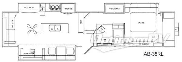 2017 Augusta RV Ambition AB-38RL RV Floorplan Photo
