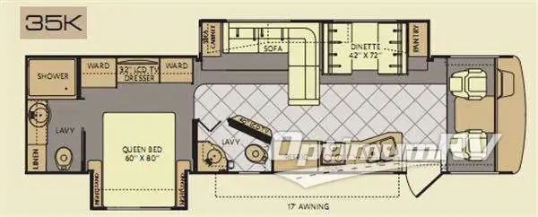 2012 Fleetwood Bounder 35K RV Floorplan Photo