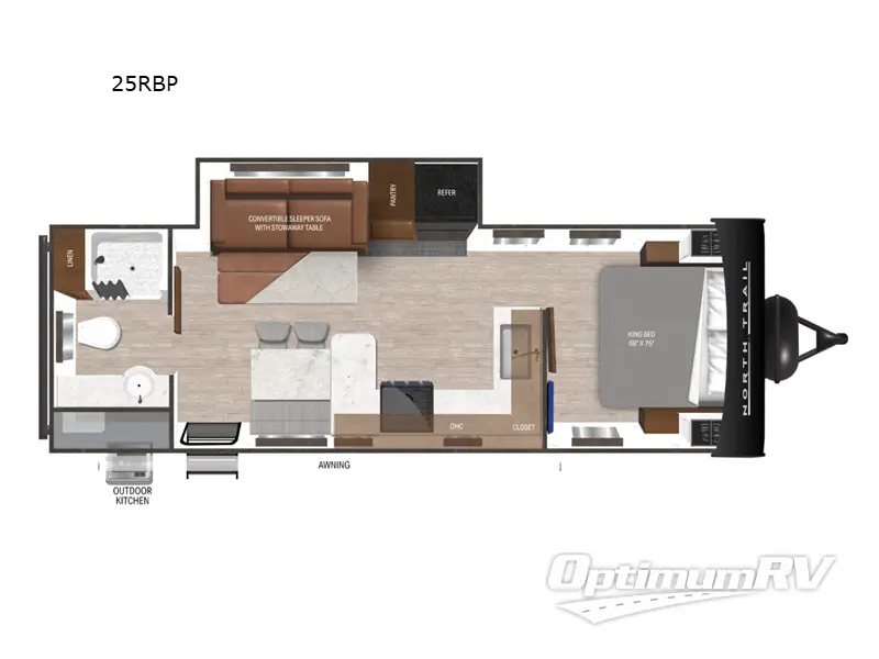 2024 Heartland North Trail 25RBP RV Floorplan Photo