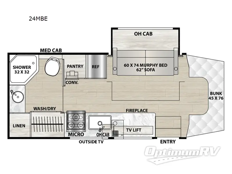 2024 Coachmen Prism Elite 24MBE RV Floorplan Photo
