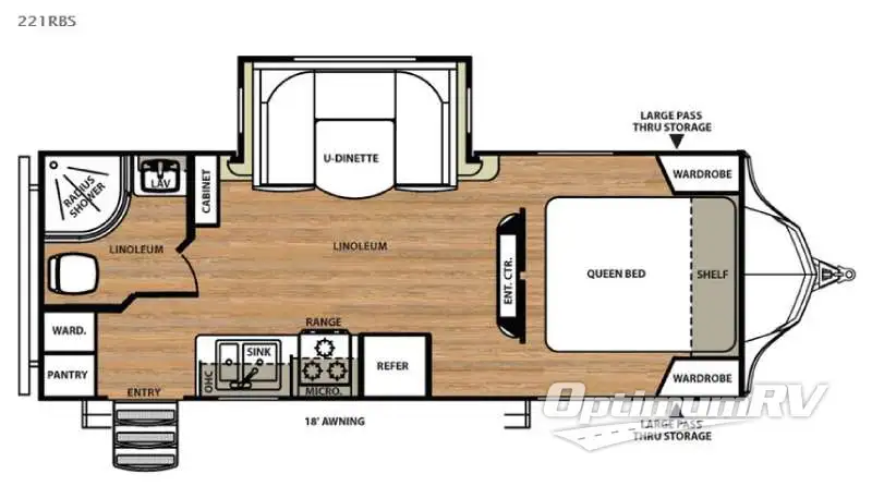 2016 Forest River Rainier 221RBSR RV Floorplan Photo