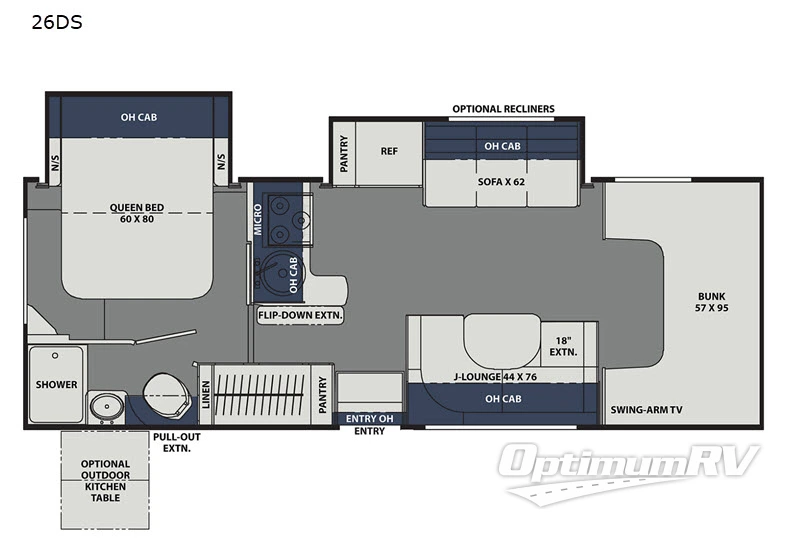 2020 Coachmen Freelander 26DS Chevy 4500 RV Floorplan Photo