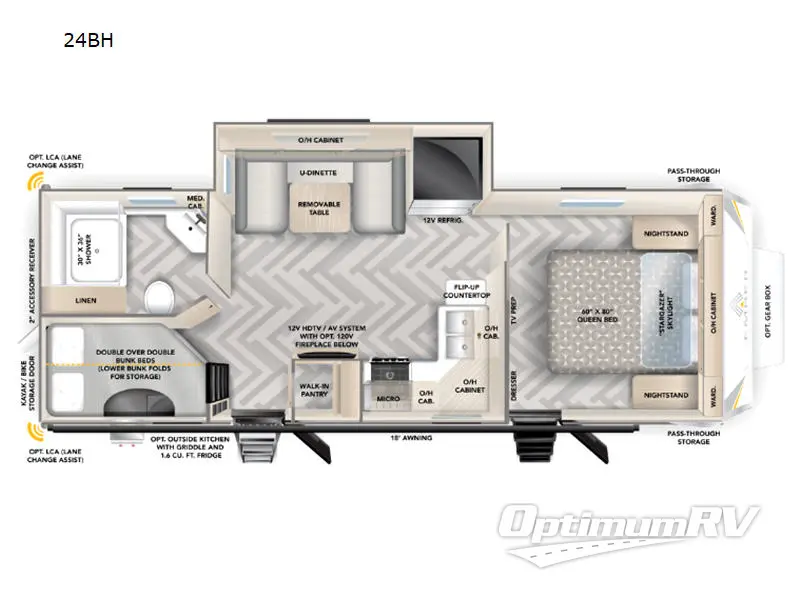 2023 Ember Touring Edition 24BH Floorplan Photo