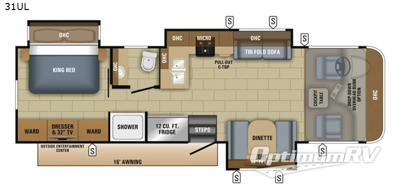 2018 Jayco Precept 31UL Floorplan Photo