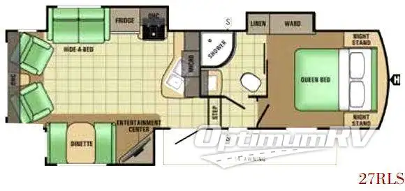 2017 Starcraft Solstice Super Lite 27RLS RV Floorplan Photo