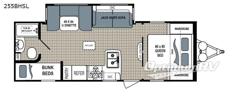 2018 Dutchmen Kodiak Ultra Lite 255BHSL RV Floorplan Photo