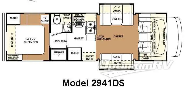 2008 Forest River Forester 2941DS RV Floorplan Photo