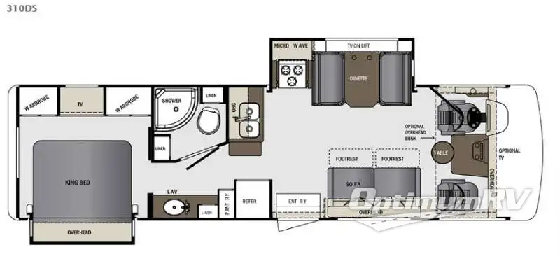 2015 Forest River Georgetown 310DS Floorplan Photo