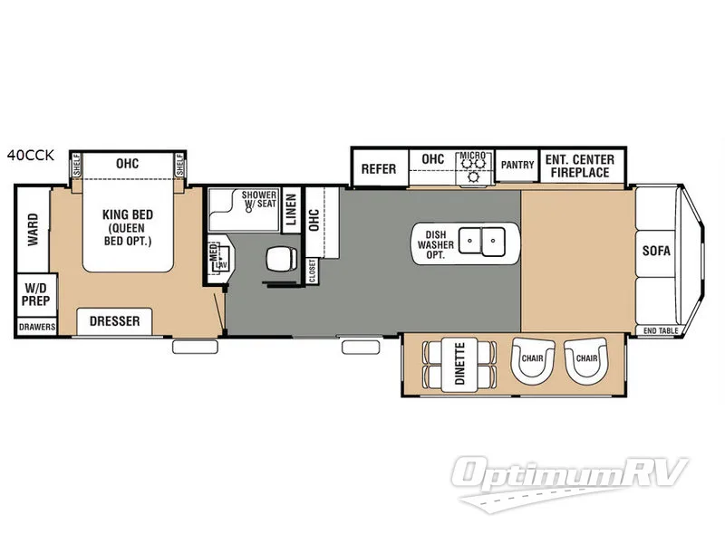 2017 Forest River Cedar Creek Cottage 40CCK RV Floorplan Photo