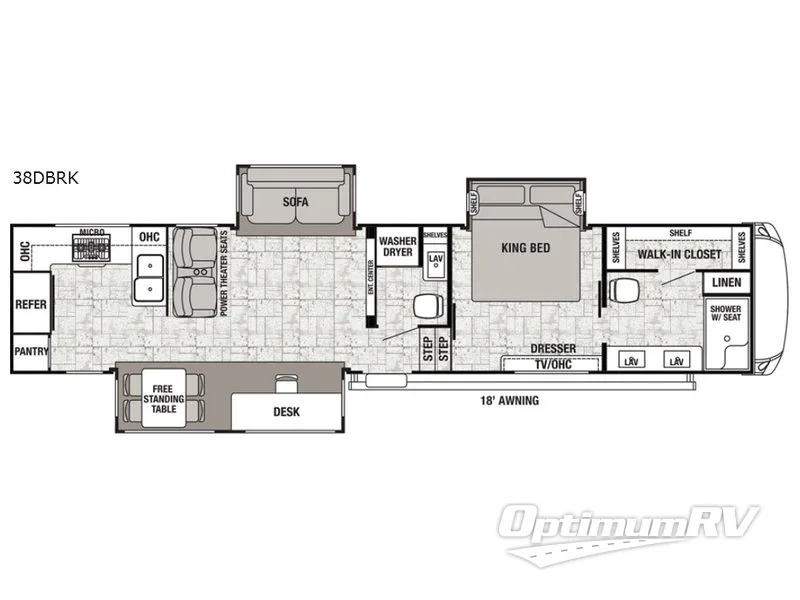 2019 Forest River Cedar Creek Hathaway Edition 38DBRK Floorplan Photo