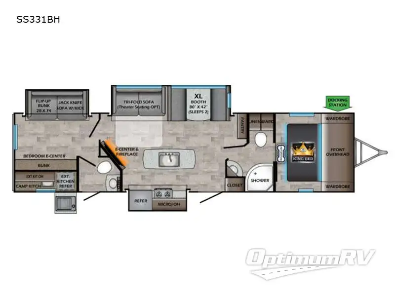 2022 CrossRoads Sunset Trail SS331BH Floorplan Photo