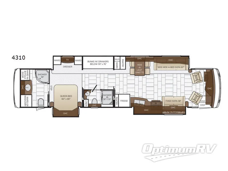 2018 Newmar Ventana 4326 Floorplan Photo