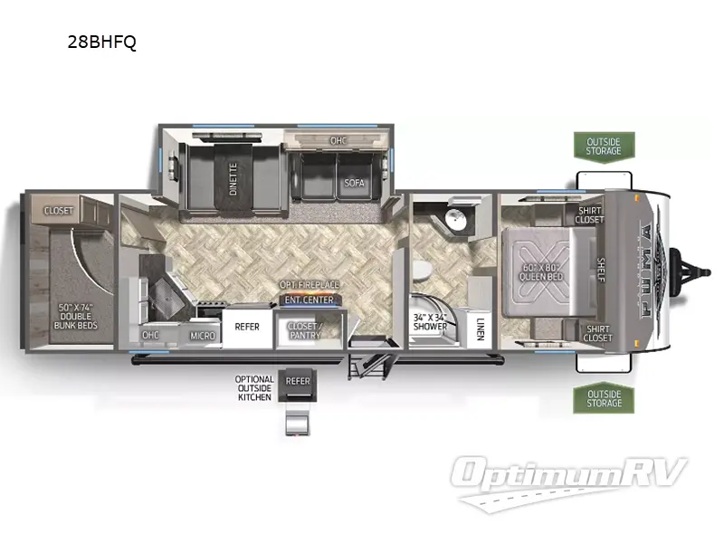 2023 Palomino Puma 28BHFQ Floorplan Photo