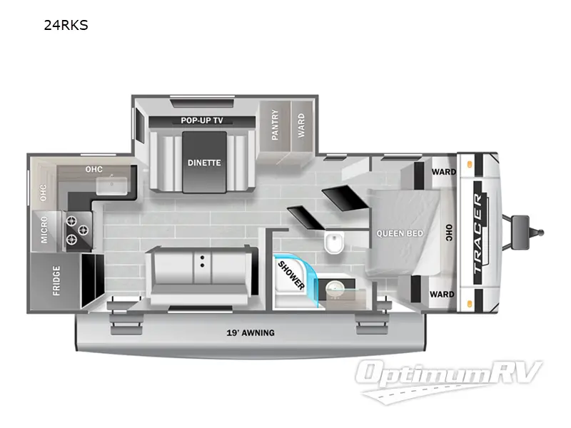 2022 Prime Time Tracer 24RKS RV Floorplan Photo