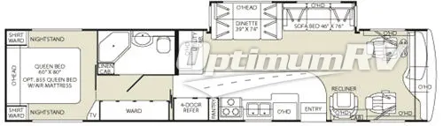 2006 Fleetwood Bounder Diesel 39Z Floorplan Photo