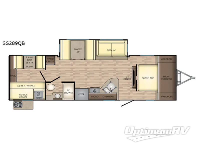 2018 CrossRoads Sunset Trail Super Lite SS289QB Floorplan Photo