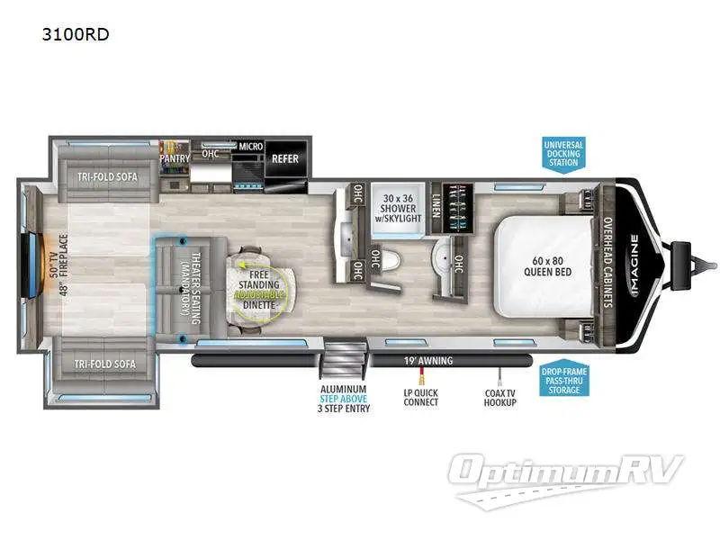 2023 Grand Design Imagine 3100RD Floorplan Photo