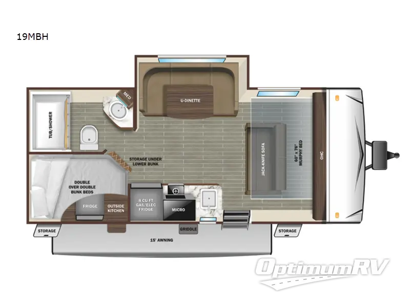 2022 Starcraft Super Lite Maxx 19MBH Floorplan Photo