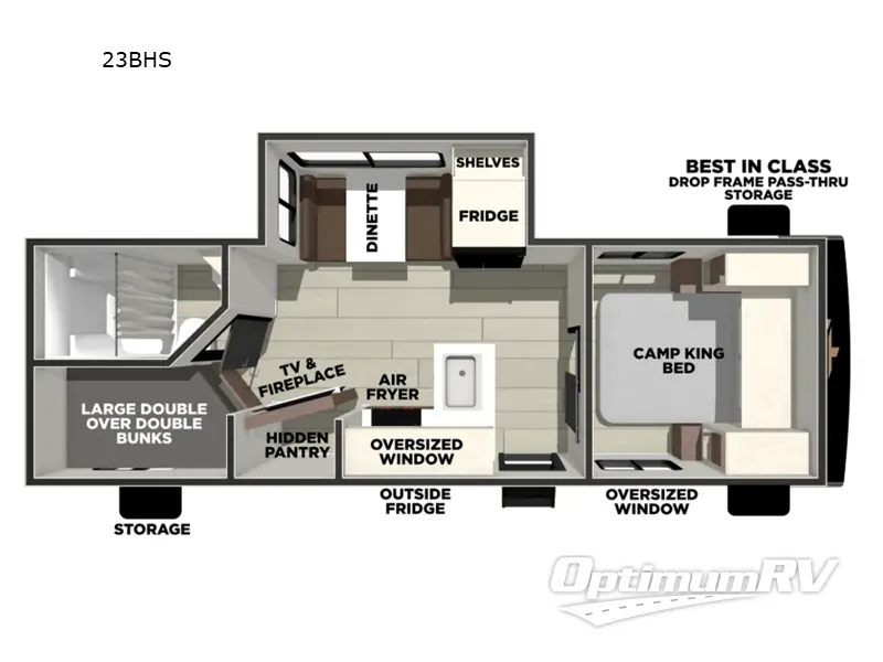 2026 Prime Time Avenger 23BHS Floorplan Photo