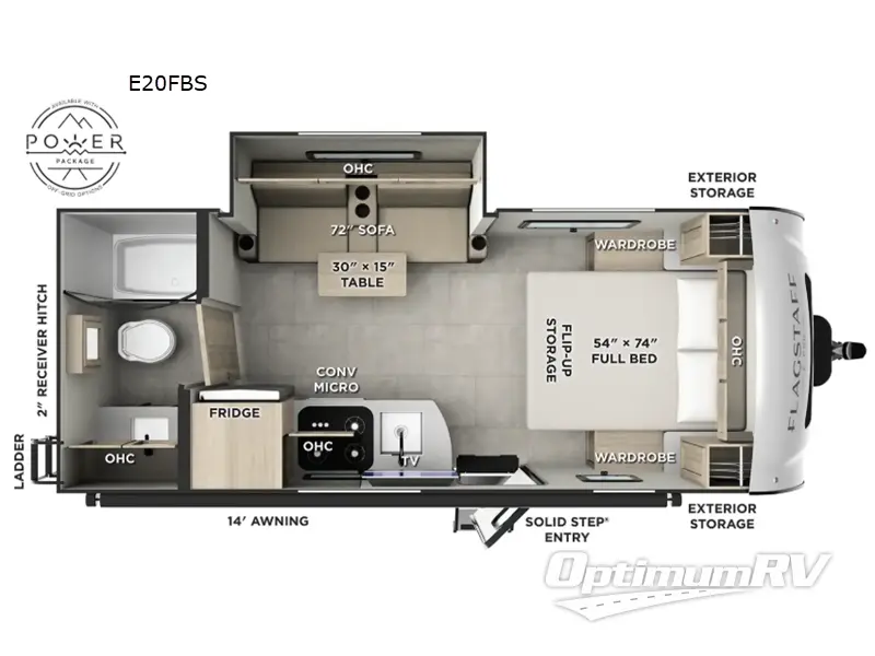 2026 Forest River Flagstaff E-Pro E20FBS Floorplan Photo