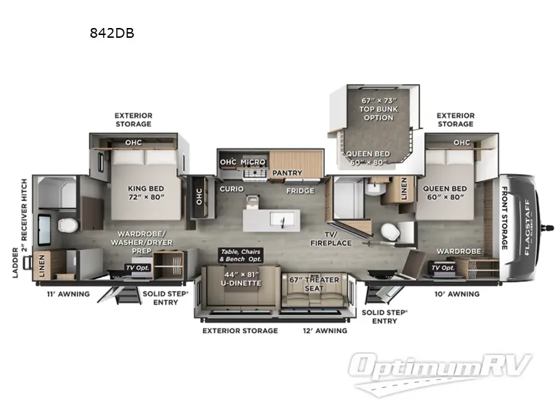 2026 Forest River Flagstaff Classic 842DB RV Floorplan Photo