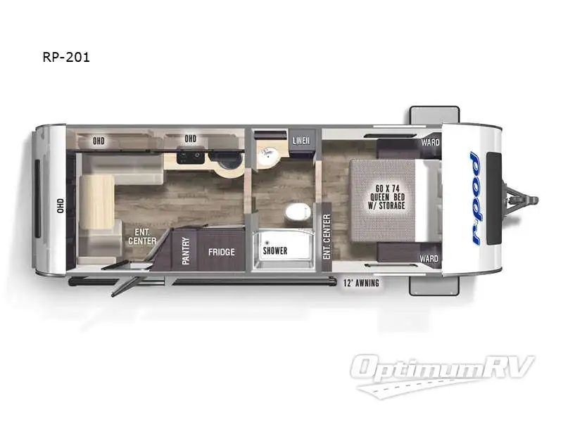 2023 Forest River R Pod RP-201 Floorplan Photo