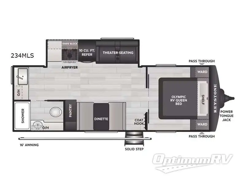 2027 Keystone Hideout 234MLS Floorplan Photo